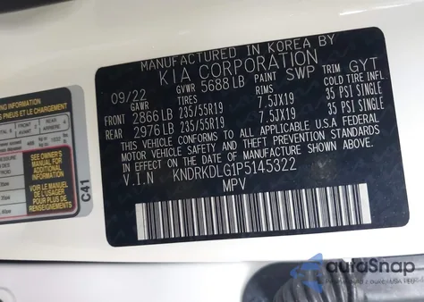 2023 Kia Sorento Hybrid Sx Prestige from USA, damaged, VIN KNDRKDLG1P5145322